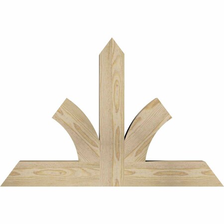 Ekena Millwork Richland Rough Sawn Timber Gable Bracket, Douglas Fir, 36"W x 24"H x 4"D x 4"F, 16/12 Pitch GBW036X24X0404RIC00RDF